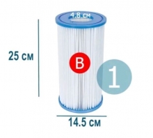 . Intex Картридж для фільтра 29005, 6шт/ящ