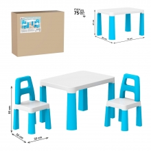 яя Стіл з двома стільцями 0471 бірюза ТехноК