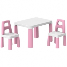 я Дитячий стіл з двома стільцями 0457 рожевий ТехноK