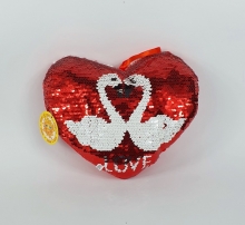 яя М'яка іграшка Сердце в паетках 077425B