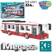 Конструктор KB 4001, тролейбус, 514дет, в кор-ці