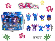 яя Набір фігурок DS 9527-3A, Stich, 8шт, в кор-ці