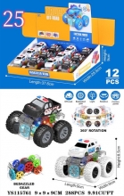 яя Набір машин D401-08, перевертень, 12шт в дисплеї