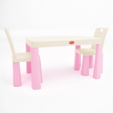 я Стіл та 2 стільці 04680/12 Рожево-бежевий Doloni Toys