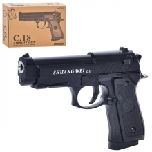 яя Пістолет F C18, метал, пласт кулі, в кор-ці