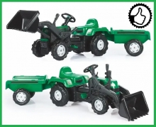 . Каталка педальна 8048 трактор з причепом та ковшем Dolu toys