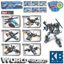 Конструктор KB 3004, літак, 6шт в дисплеї