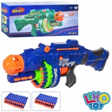 Автомат 80531, м'які кулі-присоски, синій, в кор-ці