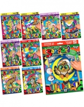 яя Набір Фреска з кольорового піску Sand Art SA-01/02-01/10 Danko Toys