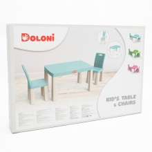 я Стіл та 2 стільці 04680/7 Бірюза Doloni Toys