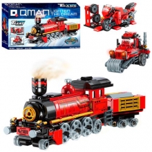 Конструктор Qman 42101, 3в1(поїзд, будтехніка, мотоцикл), 305дет, в кор-ці