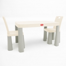 яя Стіл та 2 стільці 04680/11 сірий Doloni Toys