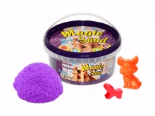 яя Кінетичний пісок Strateg Magic Sand фіолетовий у відрі 350 г (370-4)