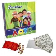 яя Настольная игра 344 Лото Семейное с деревянными бочонками РУС Strateg