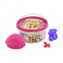 яя Кінетичний пісок Strateg Magic Sand рожевий у відрі 350 г (370-3)