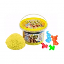 яя Кінетичний пісок Strateg Magic Sand жовтий у відрі 500г (371-6)