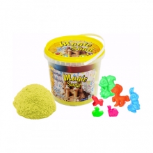 яя Кінетичний пісок Strateg Magic Sand жовтий у відрі 1 кг (372-6)