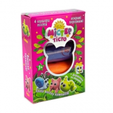 яя Набір тіста для ліпки 71508 Містер тісто 4 кольори з глітером укр Strateg