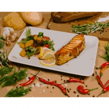 яя Картина за номерами Стейк із лосося 40х50 см (GS297)