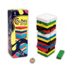 яя Настільна гра Strateg Дженга "Colors Jenga" 48 брусків (30717)
