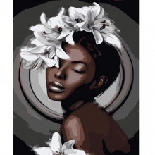 яя Картина за номерами Чорне з білим 40х50 см (DY304)