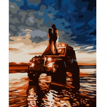 яя Картина за номерами Пара на машині 40х50 см (DY306)