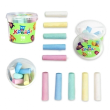 яя Крейда Різнокольорова велика - 16 штук (50103) Strateg