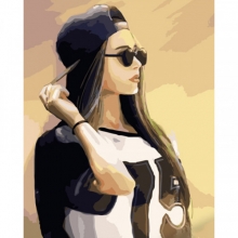 яя Картина за номерами Дівчина на стилі 40х50 см (GS595)