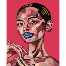 яя Картина за номерами Блакитні губи 40х50 см (GS613)