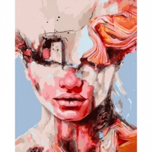 яя Картина за номерами Текстури обличчя 40х50 см (GS633)
