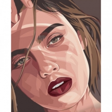 яя Картина за номерами Втомлений погляд 40х50 см (GS643)