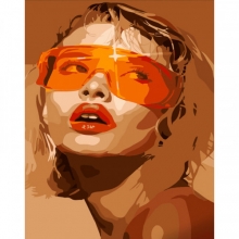 яя Картина за номерами Жовті окуляри 40х50 см (DY338)