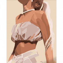 яя Картина за номерами Білий топ 40х50 см (DY334)