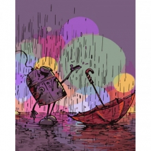 яя Картина за номерами Воллі під дощем 40х50 см (GS804)