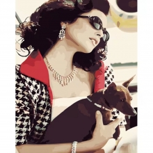 яя Картина за номерами Леді з собачкою 40х50см (GS1267)