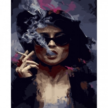 яя Картина за номерами Леді з сигарою 40х50 см (GS1283)