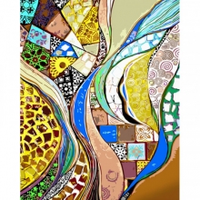 яя Картина за номерами Абстрактність фактури 40х50 см (GS1405)