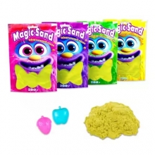 яя Кінетичний пісок Strateg Magic sand в пакеті 39401-5 жовтий, 0,200 кг