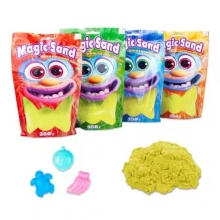 яя Кінетичний пісок Strateg Magic sand в пакеті 39402-5 жовтий, 0,350кг
