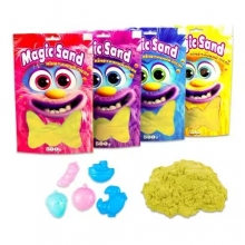 яя Кінетичний пісок Strateg Magic sand в пакеті 39403-5 жовтий, 0,500 кг