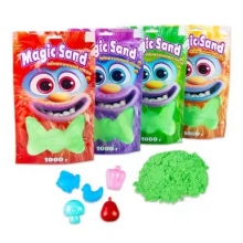 яя Кінетичний пісок Strateg Magic sand в пакеті 39404-2 зелений, 1 кг