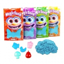 яя Кінетичний пісок Strateg Magic sand в пакеті 39404-3 блакитний, 1 кг