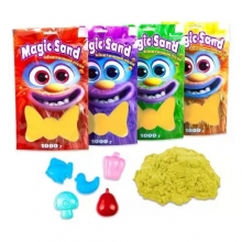 яя Кінетичний пісок Strateg Magic sand в пакеті 39404-5 жовтий, 1 кг
