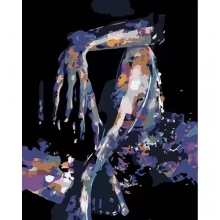 яя Картина за номерами Дівчина в тіні 40х50 см (AH1038)