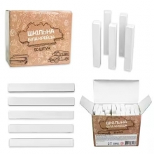 яя Крейда Шкільна біла - 50 штук (50133) Strateg