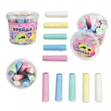 яя Крейда Велика кругла - 16 штук різнокольорова (50138) Strateg