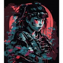 яя Картина за номерами Елегантність і сила на чорному фоні розміром 40х50 см (AH1124)