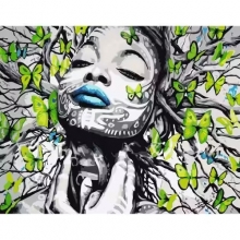 яя Картина за номерами Метелики біля обличчя 40х50 см (SS6479)