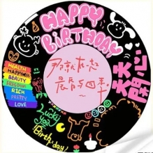 яя Вініл за номерами Побажання на день народження 30х30 см (GP-18)