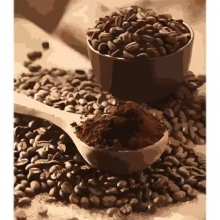 яя Картина за номерами Молота кава на кольоровому фоні 40х50 см (MZ058)